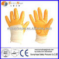 smooth finish with yellow nitrile coated glove